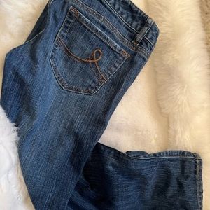 ANN TAYLOR LOFT slim cropped low waist jeans